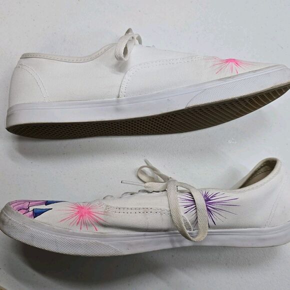 Disney Painted Vans Mickey & Minnie Mouse Castle Mens 8.5 Womens 10 Pre-owned - Picture 9 of 13